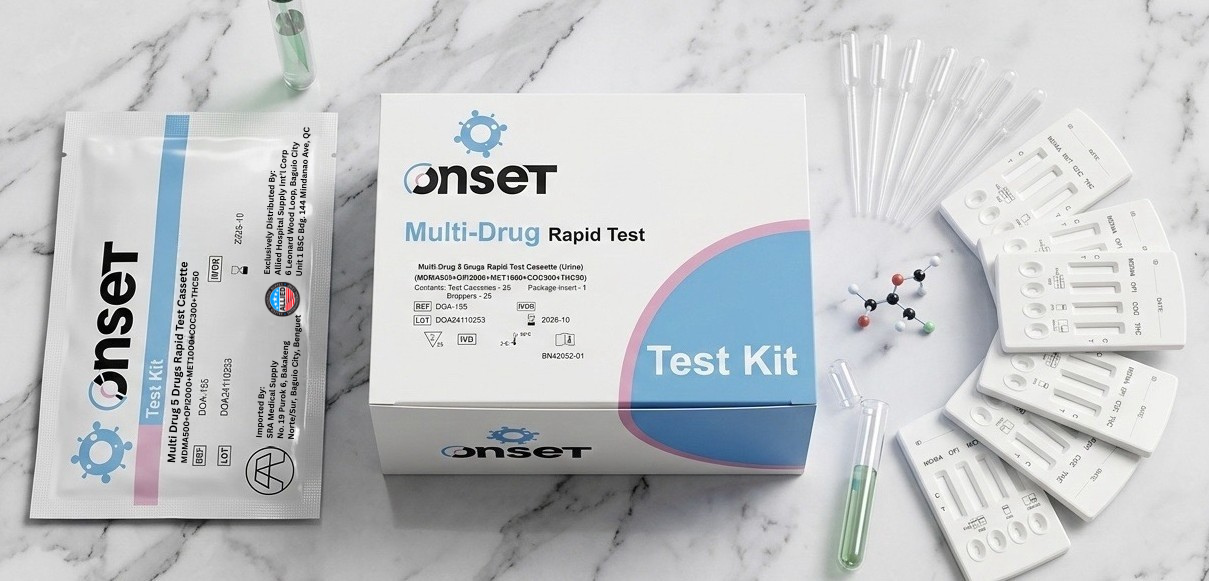 ONSET Drug test 5-in-1 (MDMA/COC/OPI/MET/THC) Rapid Test Cassette